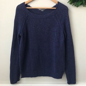 Vince Raglan Knit Sweater Dark Blue size Small